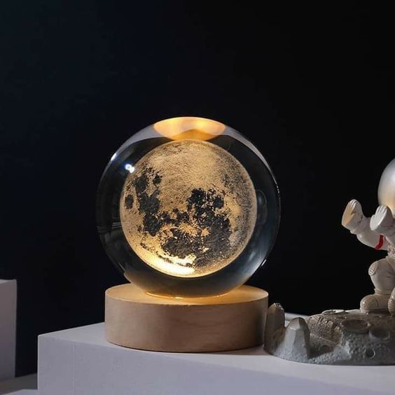 3D Carved Crystal Ball Night Light Best Gift for Friends