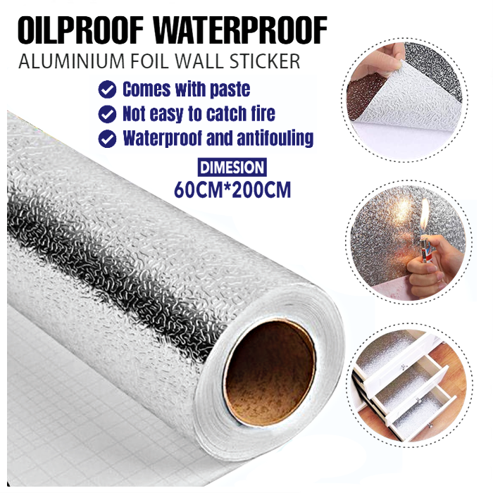 Aluminum Foil Stickers Kitchen Oil-proof Waterproof