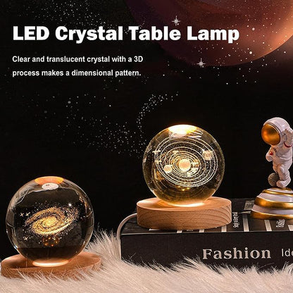 3D Carved Crystal Ball Night Light Best Gift for Friends