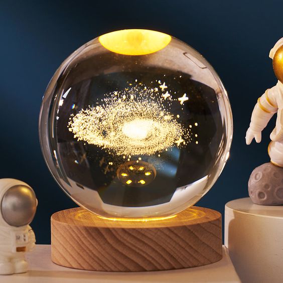 3D Carved Crystal Ball Night Light Best Gift for Friends